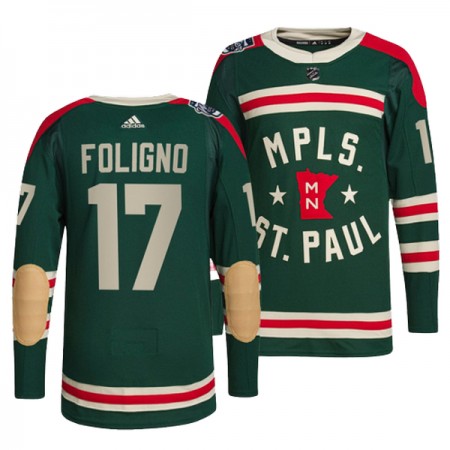 Minnesota Wild Dresy Marcus Foligno 17 Adidas Zelená Winter Classic Authentic - Pánské
